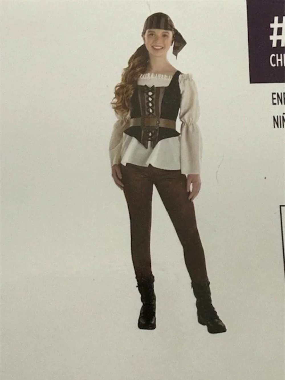 Shipwrecked Pirate Costume Girl Medium 8-10 Halloween Cosplay Dress Up Child New - Picture 5 of 7